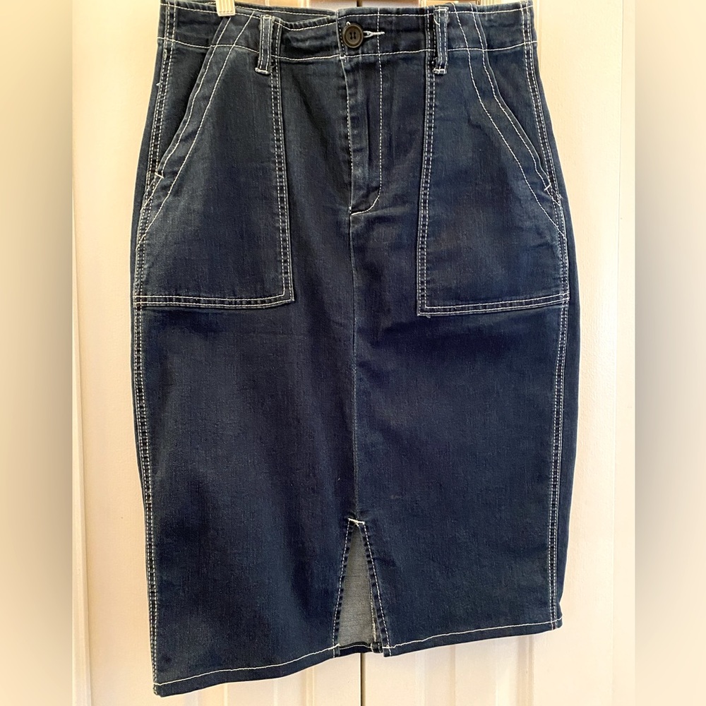 Jean midi skirt EUC
